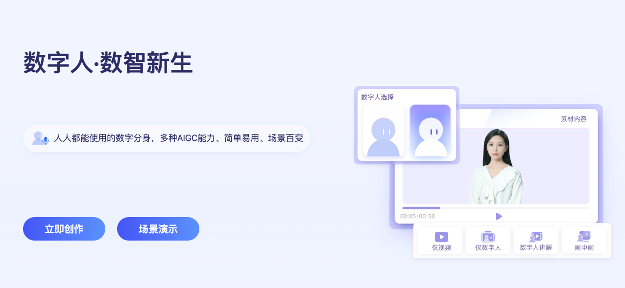 一幀秒創-AI視頻和數字人創作平臺
