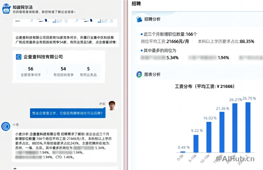 知彼阿爾法-企查查商業查詢大語言模型