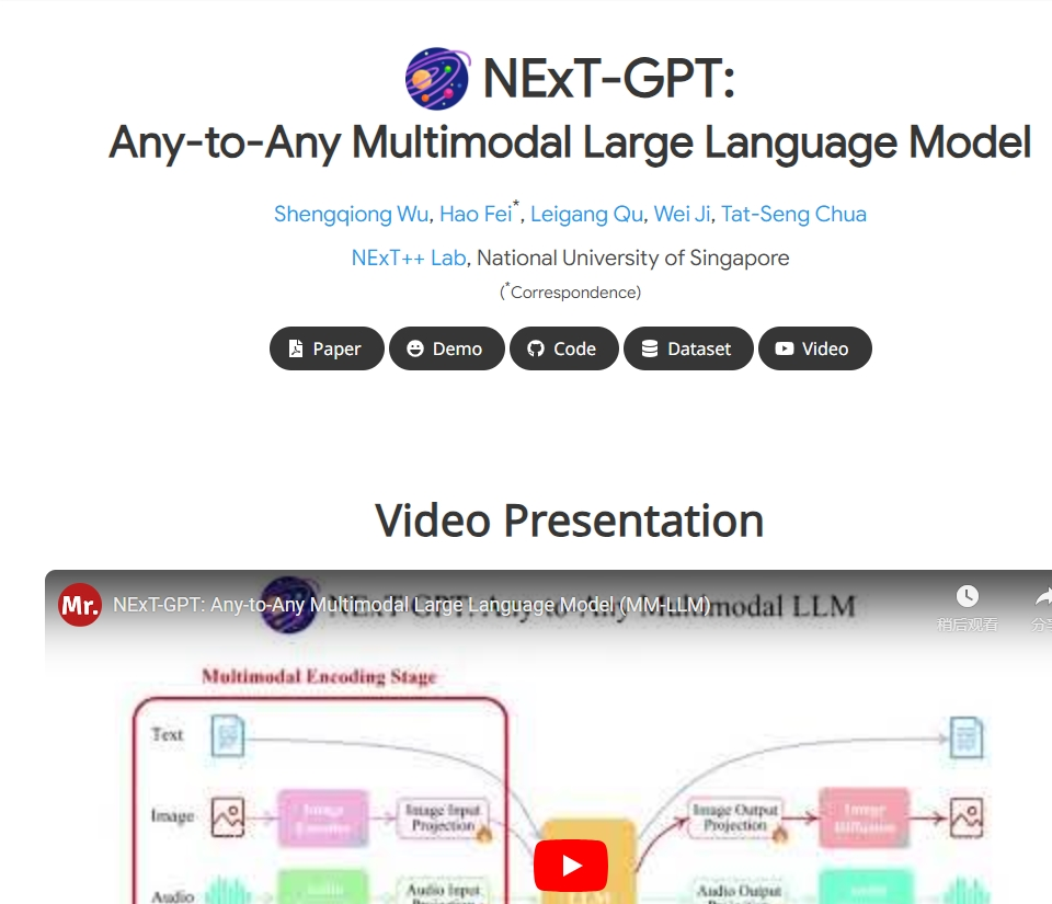 NExT-GPT:開源全能多模態AI大模型