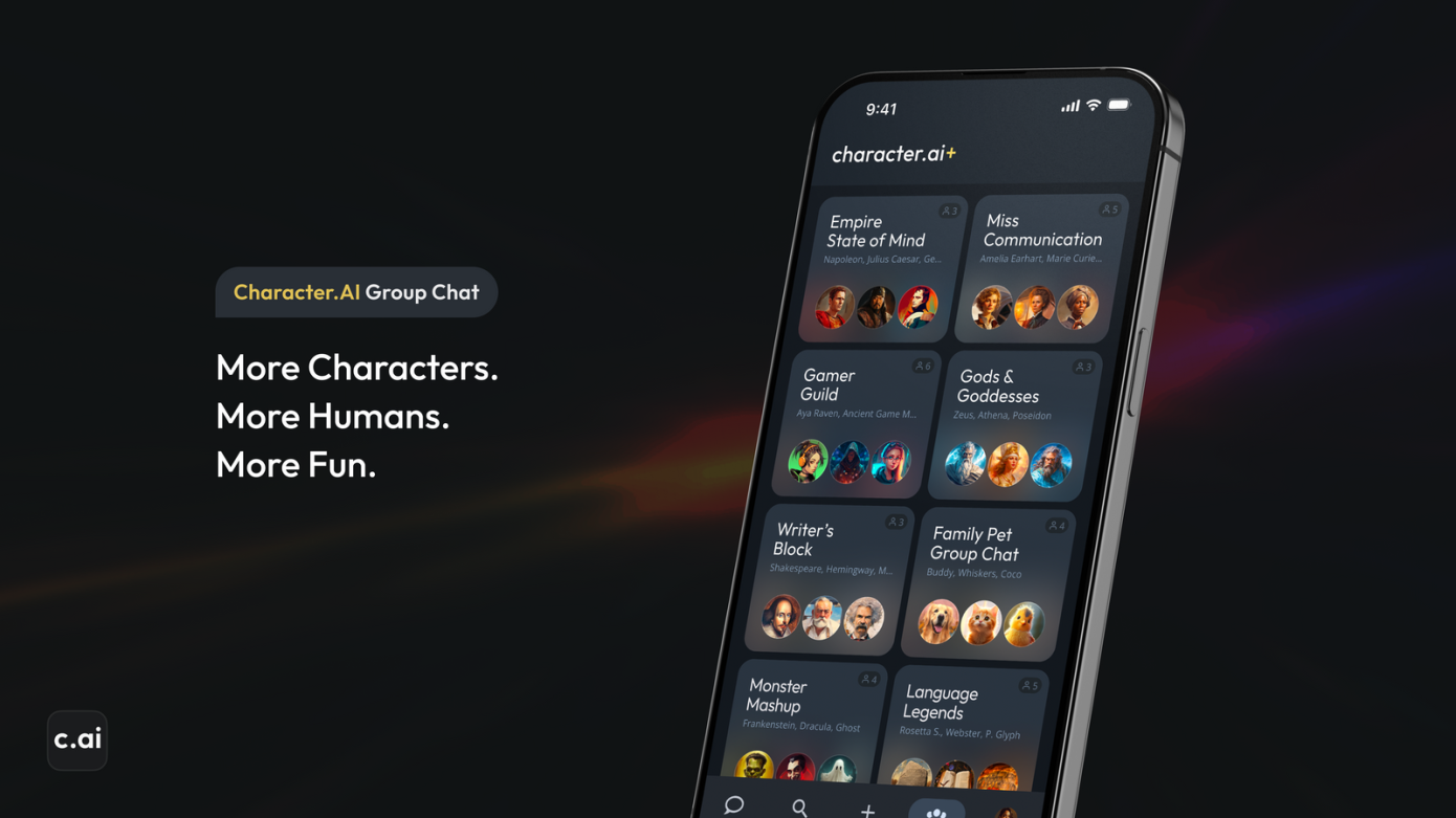 Character.AI 加入 AI 群聊功能:用戶可與多個人工智能角色相互交談