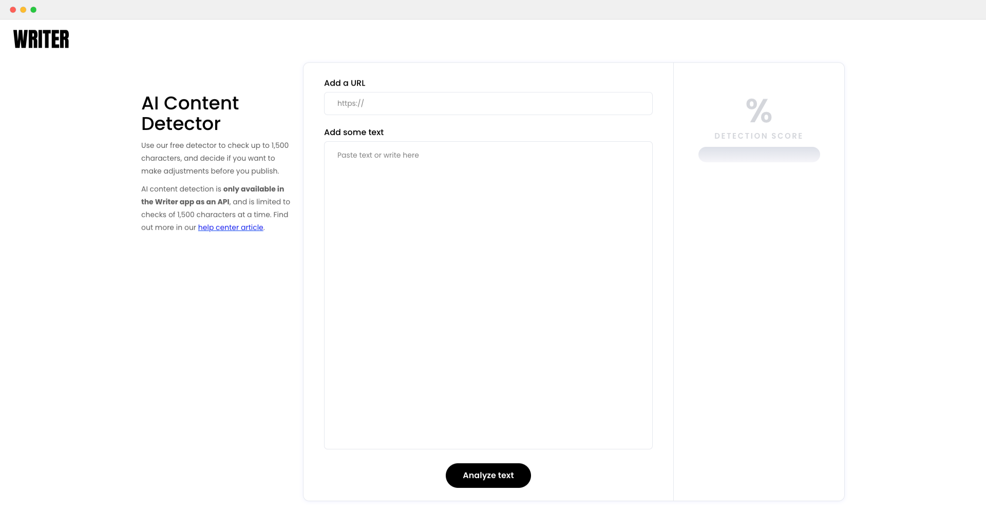 AI Content Detector-Writer推出的AI內容檢測工具