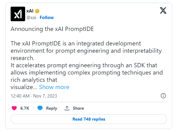 xAI推出PromptIDE:深度洞察AI模型決策過程