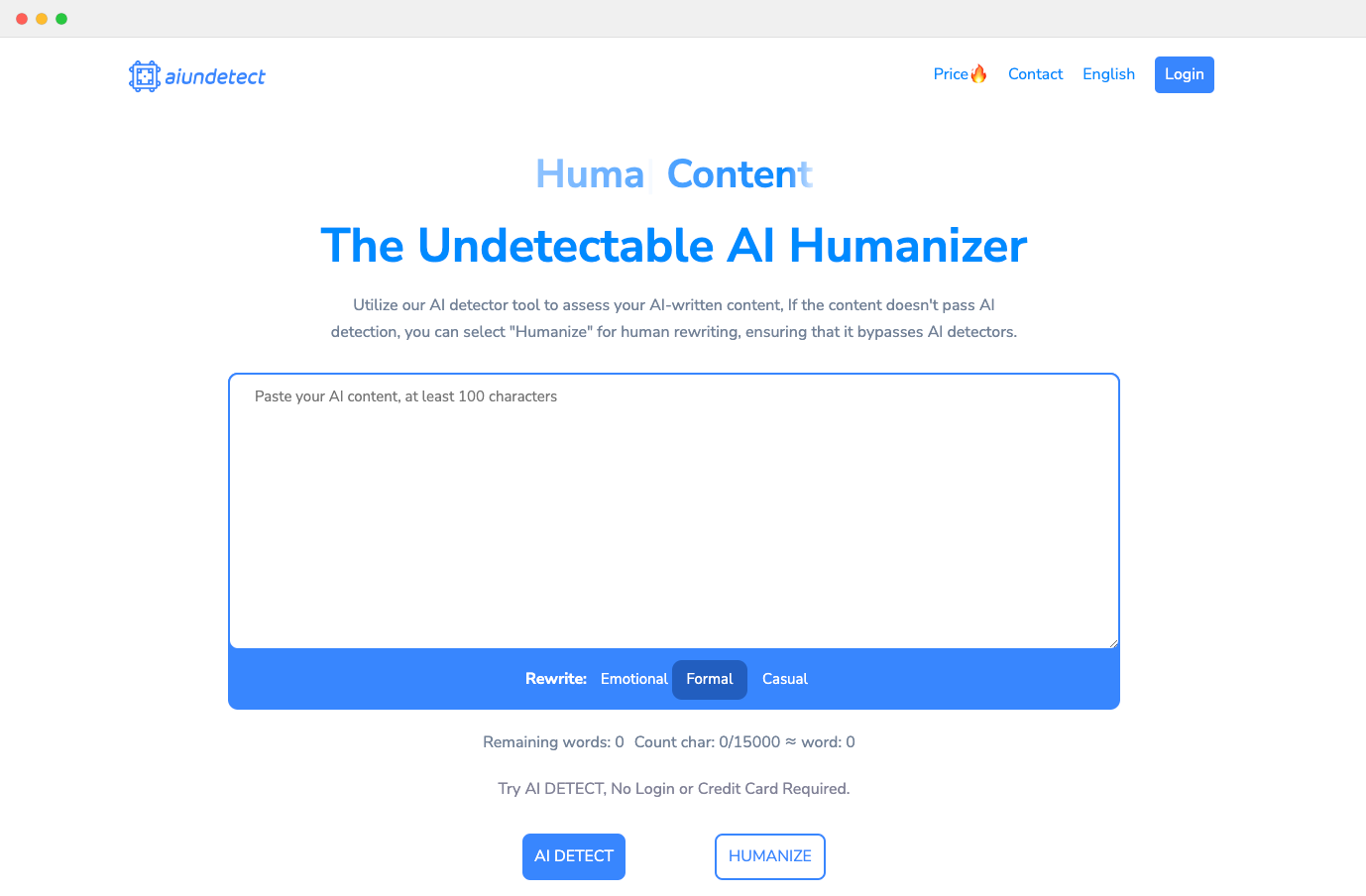 AI Undetect:智能AI內容檢測與重寫工具