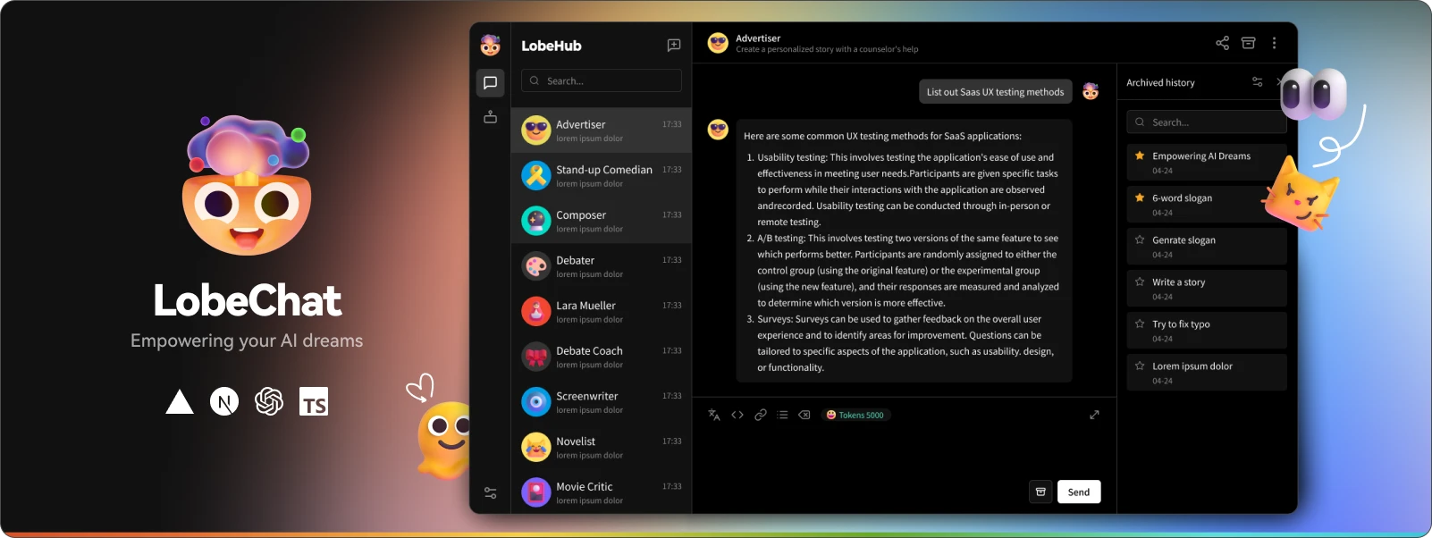 LobeChat-開源的高性能聊天機器人框架