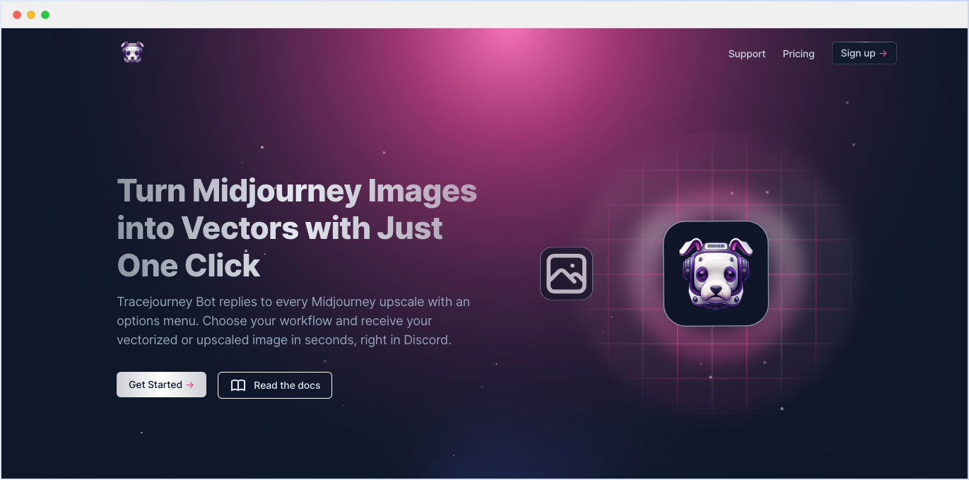 TraceJourney: 一鍵將Midjourney圖像轉換為矢量圖