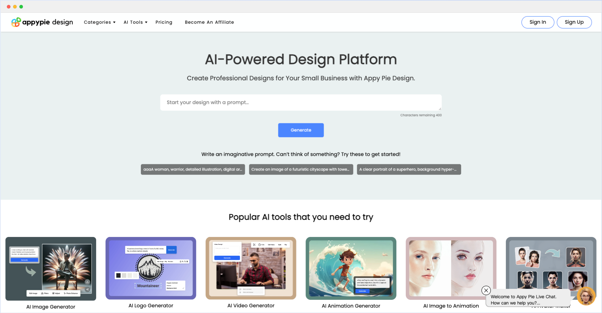 Appy Pie Design—AI驅動的在線設計平臺