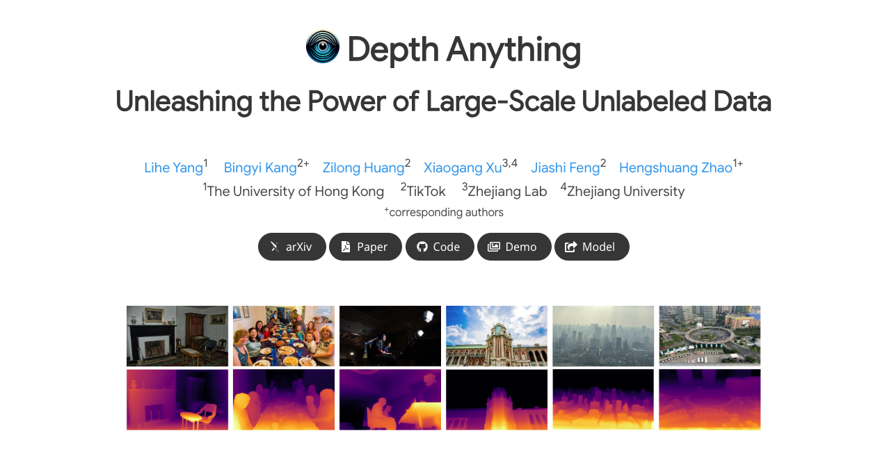 Depth Anything-高度實用的單目深度估計模型