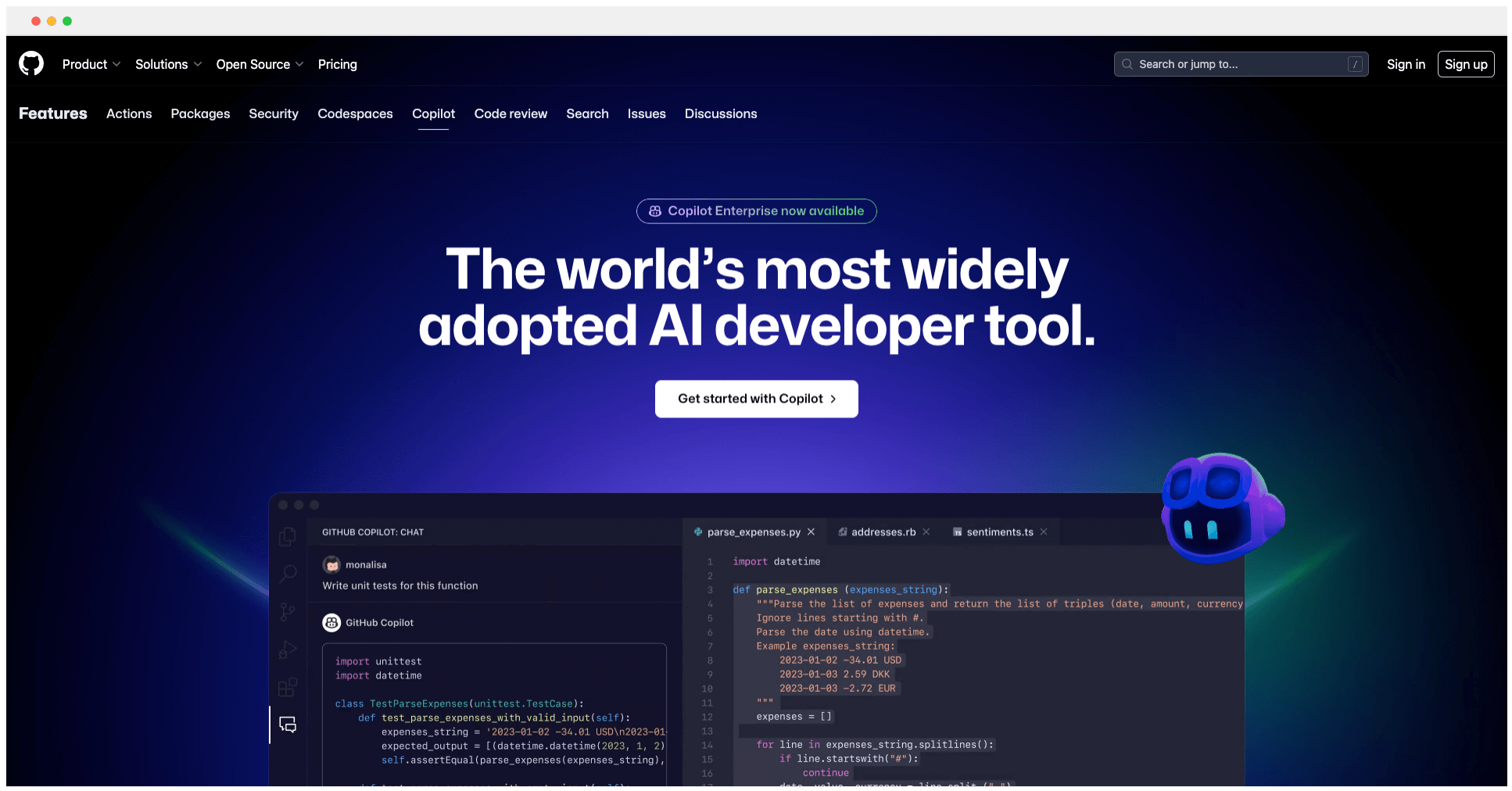 GitHub Copilot - GitHub 推出的AI編程助手