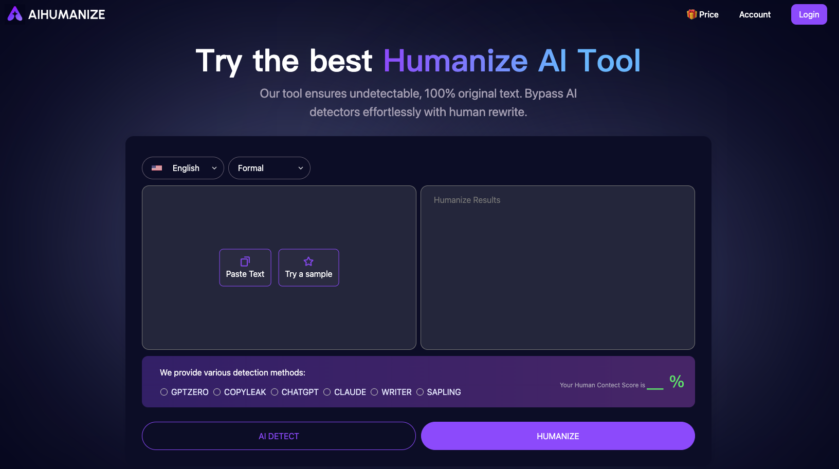 AI Humanize:AI內容檢測和優化工具