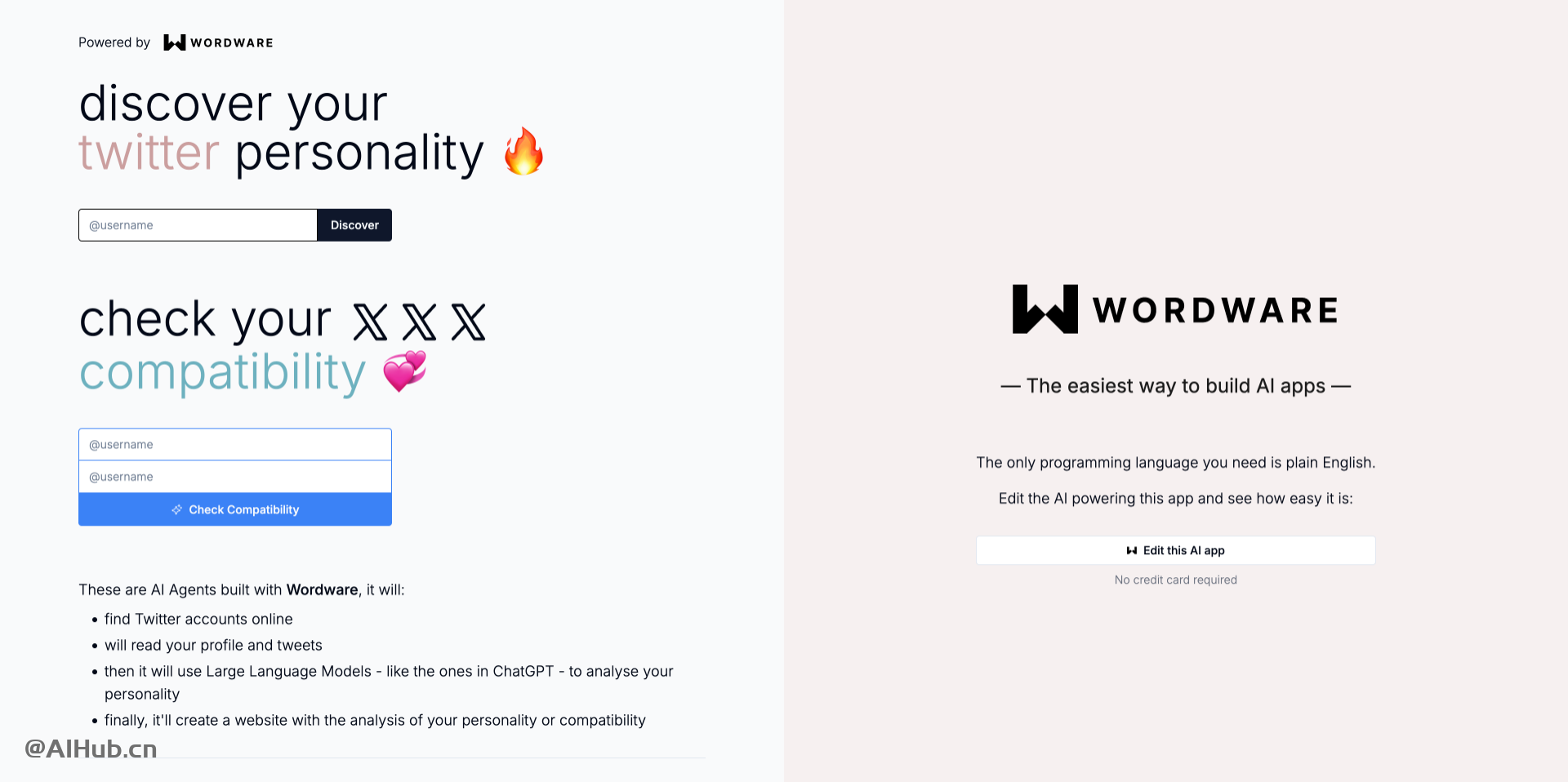 Twitter Personality:Wordware推出的推特賬戶AI趣味分析工具