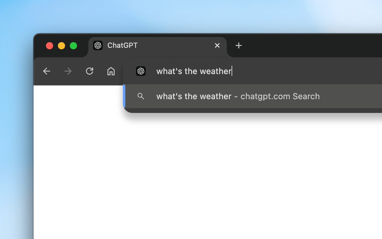 ChatGPT search:OpenAI 推出的瀏覽器插件,在地址欄使用ChatGPT搜索