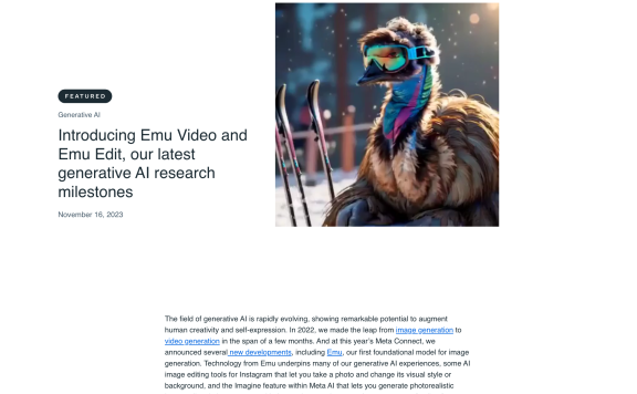 Meta推出兩款A(yù)I視頻編輯工具