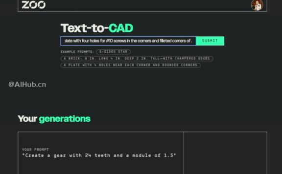 TEXT-TO-CAD:文本生成 CAD在線AI工具