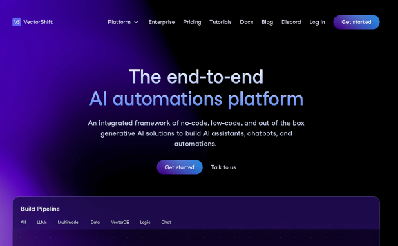 VectorShift-AI應用自動化構建平臺