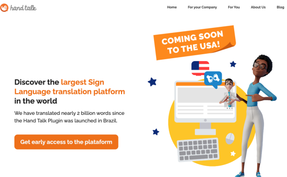 Hand Talk-利用AI自動將文本和音頻翻譯成手語