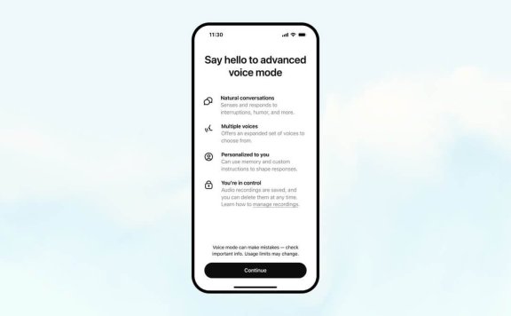 OpenAI開放ChatGPT高級語音模式，支持50多種語言